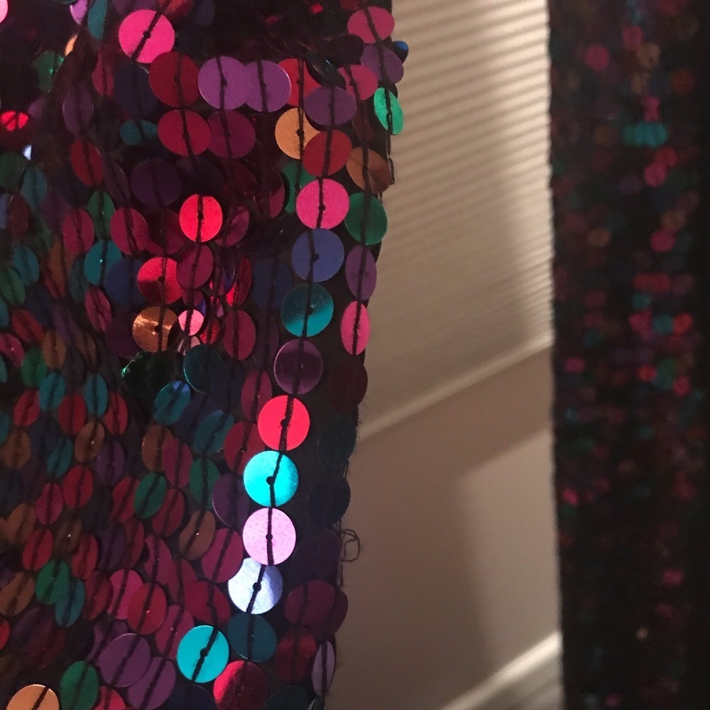 Vintage Black Tie Oleg Cassini Sequin Cocktail Party Dress - Picture 8 of 8